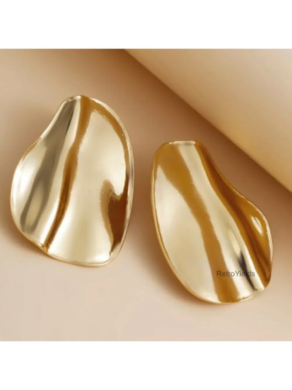 Chunky Teardrop Earrings for Women, Minimalist Geometric Statement Drop